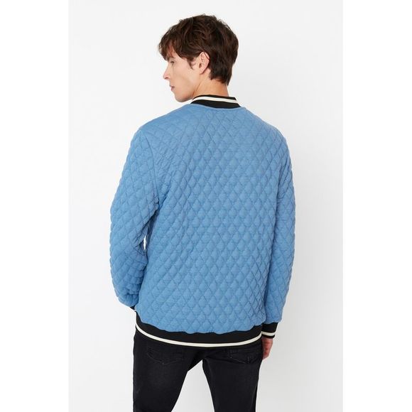 NWT Trendyol Men Regular fit Bomber Collar Knit Cardigan - Picture 5 of 8